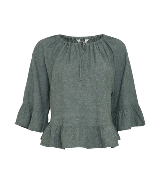 Moss Copenhagen Viana Ginia 2/4 Top - Laurel Wreath Melange