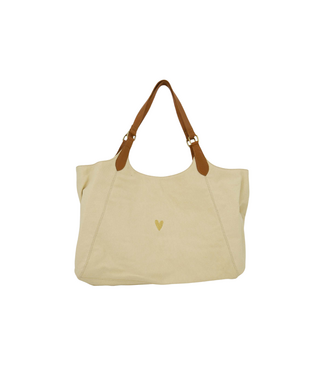 Zusss Love Tote Bag met Leren Details - Kit