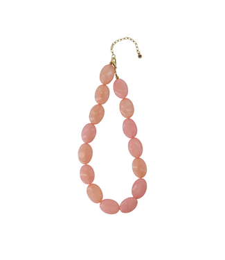 Zusss Ketting van Platte Kralen - Crispy Pink