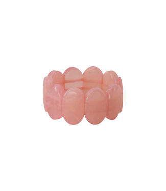 Zusss Armband van Kralen Elastiek - Crispy Pink