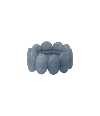 Zusss Armband van Kralen Elastiek - Cornflower Blue