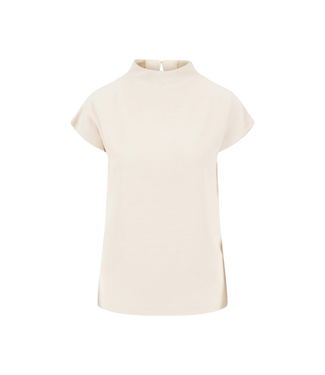 Zusss Top met Aangeknipte Mouw in Structuur Materiaal - Kit