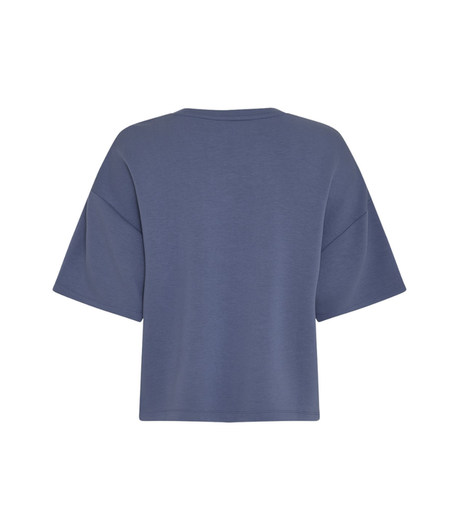 Moss Copenhagen Nilda Ima Q Short Sleeve Sweatshirt - Vintage Indigo