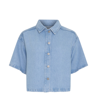 Moss Copenhagen Saphina 2/4 Shirt - Light Blue Wash