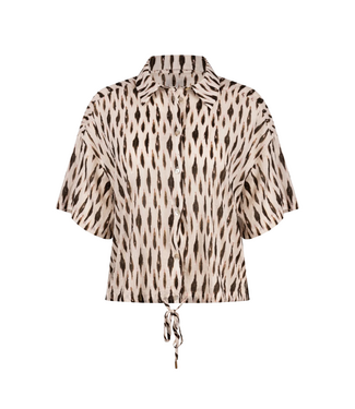 Nukus Britt Blouse Print - Off White/Fango