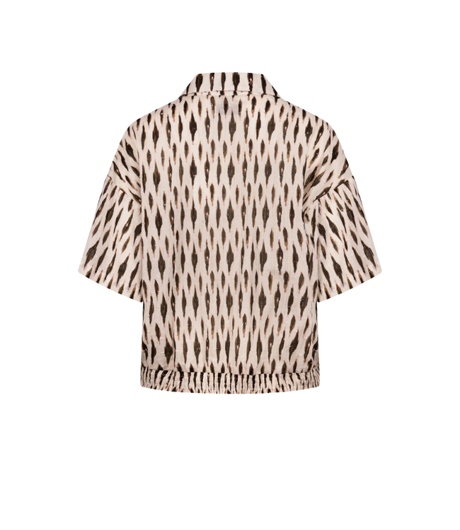 Nukus Britt Blouse Print - Off White/Fango