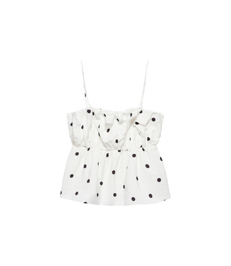 Catwalk Junkie Dotted Spaghetti Top - Off White