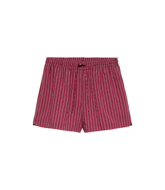 Catwalk Junkie Striped Pull On Short - Berry
