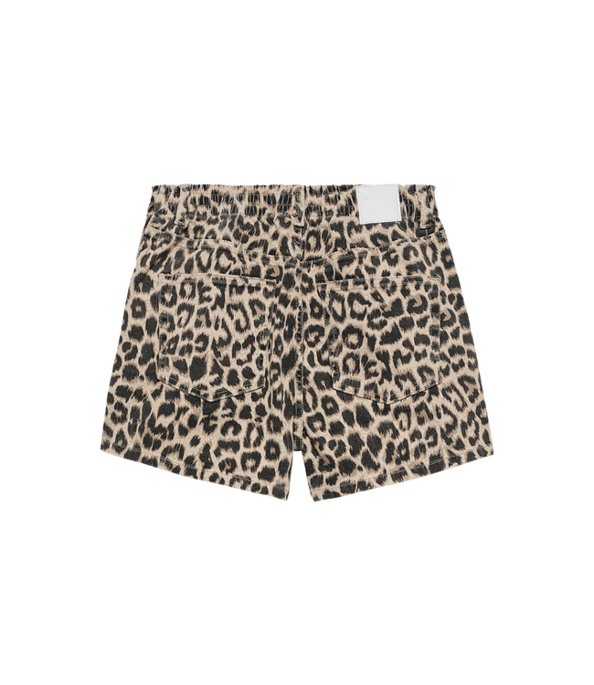 Catwalk Junkie Leopard Short With Elastic Waistband - Grey Morn