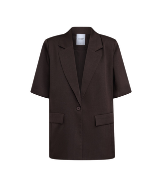 Sisters Point Viska Short Sleeve Blazer - Mocca