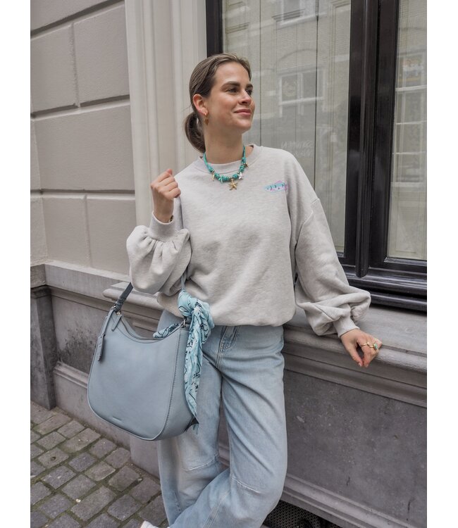 Ydence Sweater Catch Me - Grey Melange