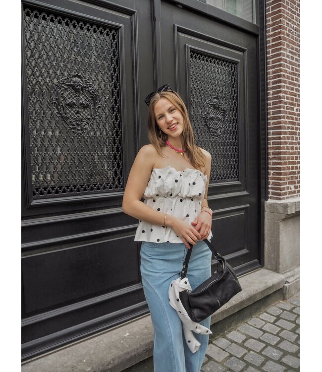 Catwalk Junkie Dotted Spaghetti Top - Off White