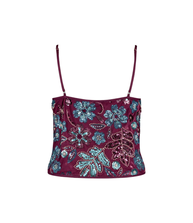 Harper & Yve Romy Top - Cassis Blue Sequin