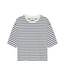 Catwalk Junkie Loose Fit Striped T-Shirt - Navy Blazer