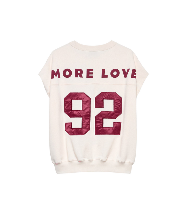 Catwalk Junkie Sleeveless Graphic Sweater - Egret