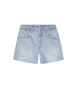 Catwalk Junkie Denim Shorts With Elastic Waistband - Blue