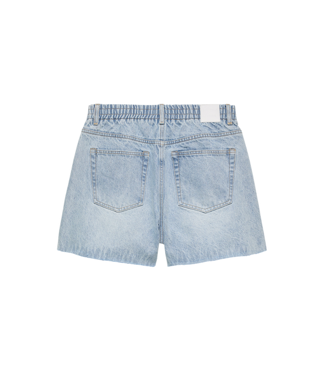 Catwalk Junkie Denim Shorts With Elastic Waistband - Blue