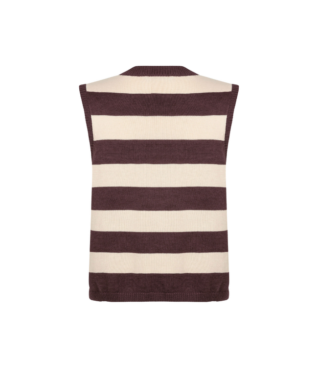 Ydence Knitted Top Judith - Brown/Ecru