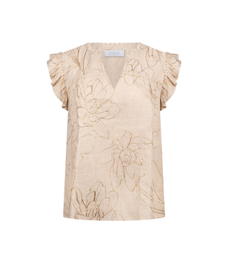Nukus Lori Top Embroidery - Sand
