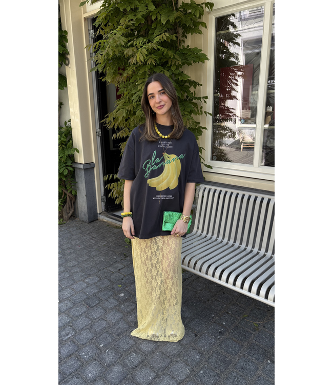 Catwalk Junkie Lace Skirt - Mellow Yellow