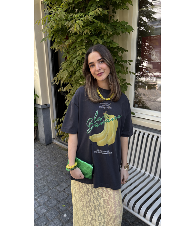 Catwalk Junkie Oversized Graphic T-Shirt - Dark Grey