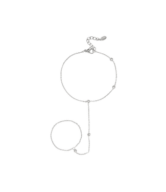 Handchain Pearl - Silver