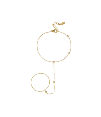 Handchain Pearl - Gold