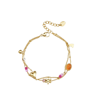 Armband Kiki - Gold/Pink