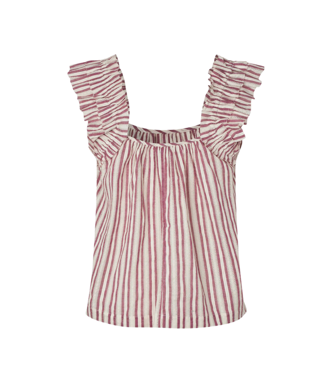 Color Club Solaya Blouse - Thin Red Stripe