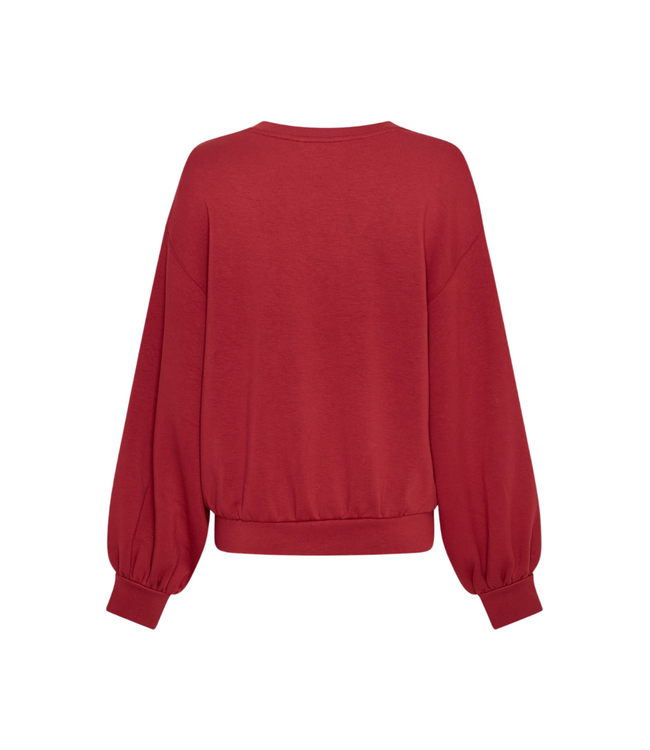 Moss Copenhagen Brionna Ima Q V Sweatshirt - Rhubarb