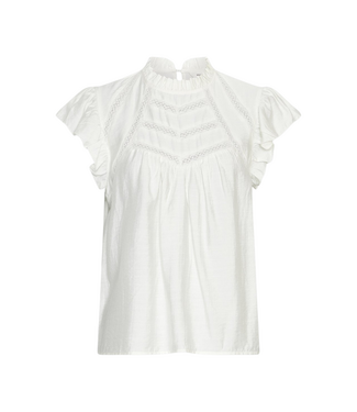 MSCH COPENHAGEN Peninna Short Sleeve Top - Egret