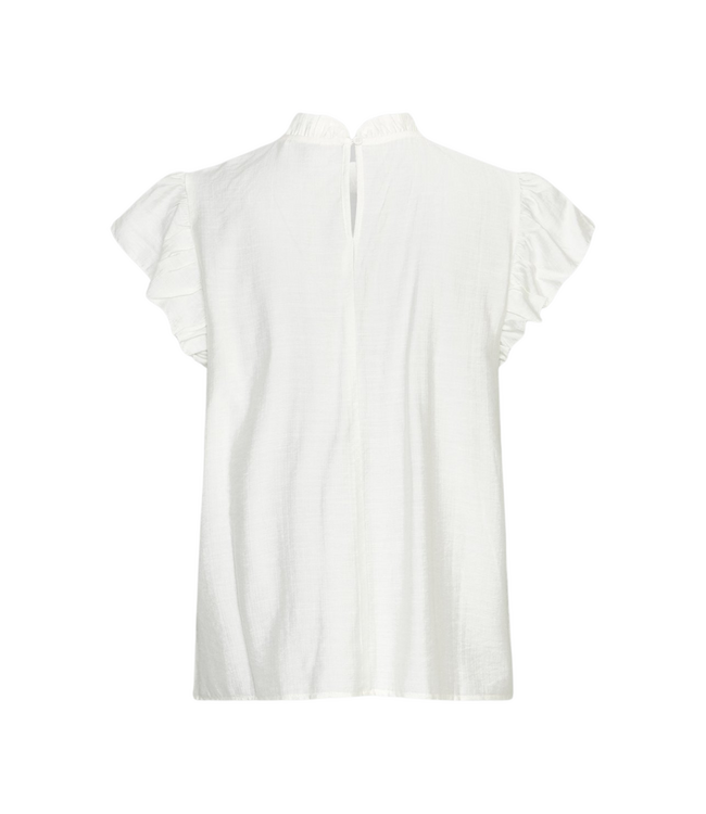 Moss Copenhagen Peninna Short Sleeve Top - Egret