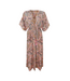 Black Colour Luna Long V-Neck Dress - Epic Pink