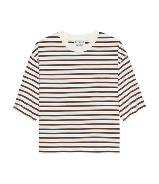 Catwalk Junkie Loose Fit Striped T-Shirt - Rocky Road