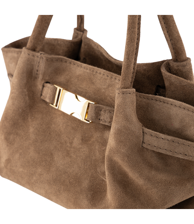Color Club Bag Leonie Suede - Taupe