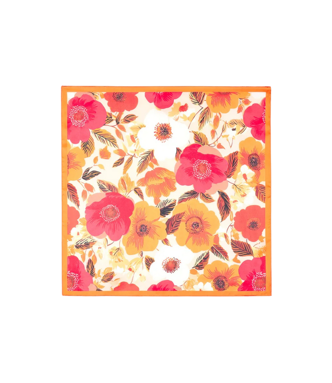 Color Club Scarf Summer Flowers - Orange