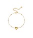 Armband Decorated Heart with Pearl - Gold