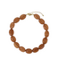 Zusss Platte Kralen Ketting - Warm Camel