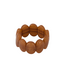 Zusss Elastieken Brede Kralen Armband - Warm Camel