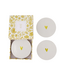 Zusss Set Van 6 Onderzetters Hartje Love This Day - White / Gold