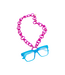 Looplabb Brillenkoord Round - Hot Pink