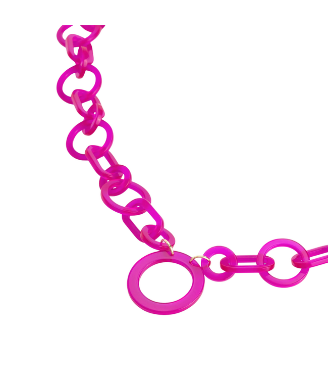 Looplabb Brillenkoord Round - Hot Pink