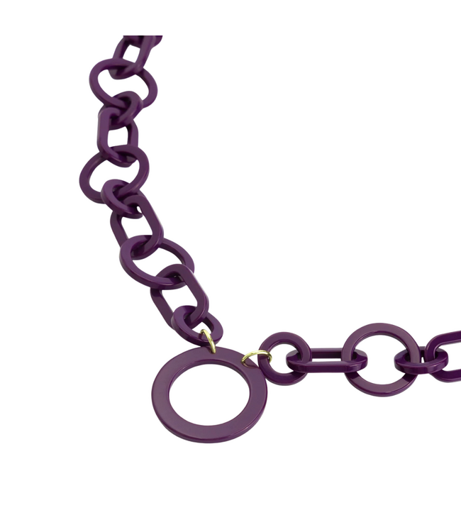 Looplabb Brillenkoord Round - Purple Plum