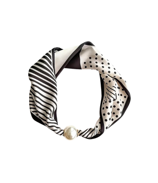 Summer Scarf Retro - Black/White