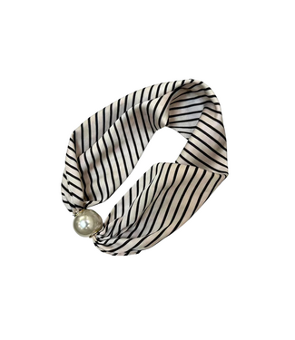 Summer Scarf Stripes - Black/White