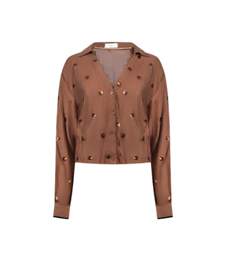 Nukus Anika Blouse Paillet - Espresso