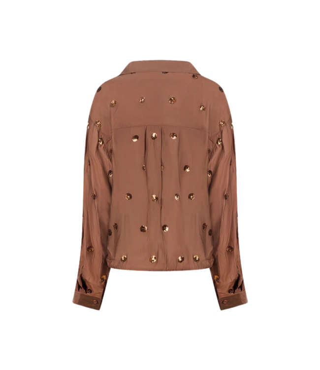 Nukus Anika Blouse Paillet - Espresso