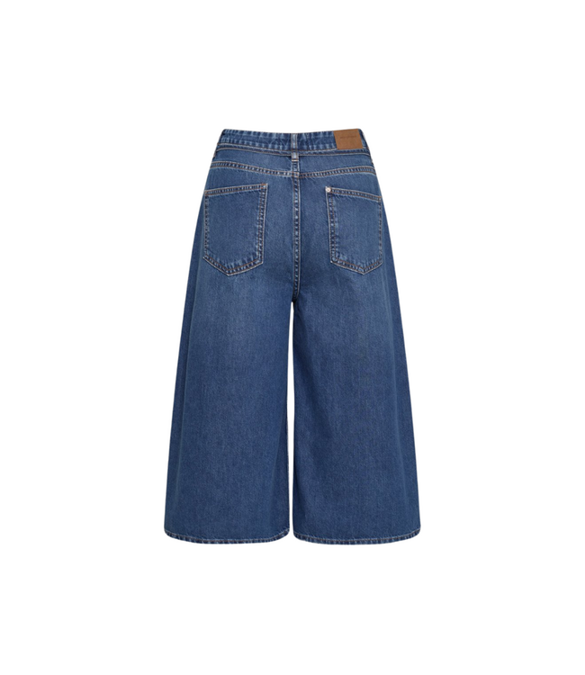 Moss Copenhagen Kine Lis Culotte Jeans - Mid Blue Wash