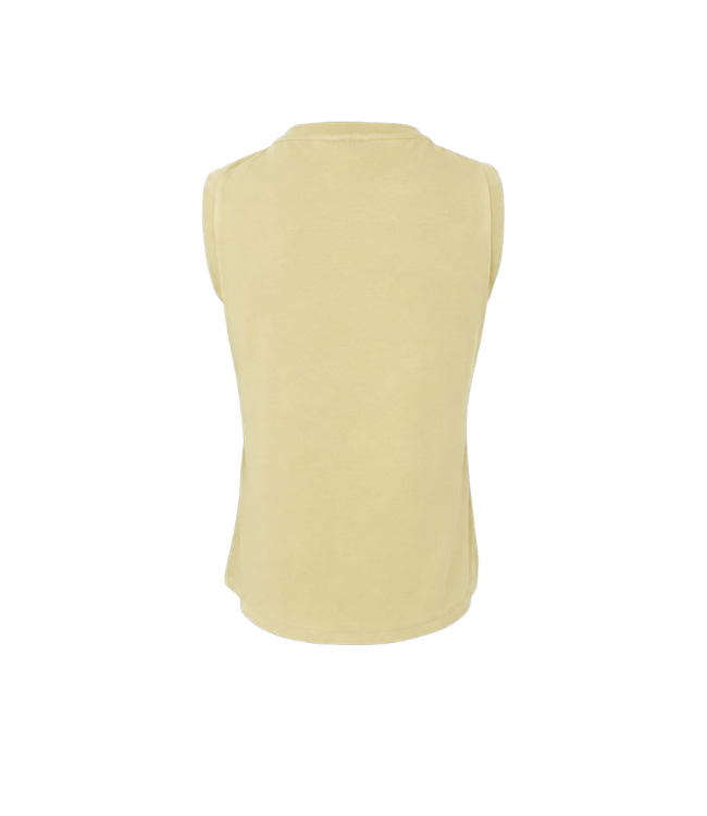 Black Colour May V-Neck Top - Pastel Yellow