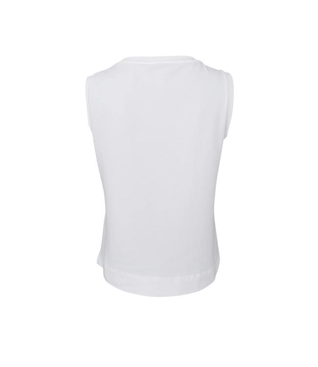 Black Colour May V-Neck Top - Off White